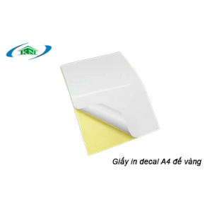 Decal A4 đế vàng