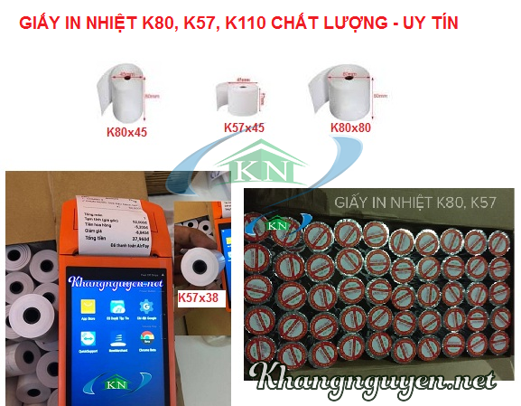 Cung cấp Giấy in nhiệt k80, k57 giá rẻ tại Hà Nội