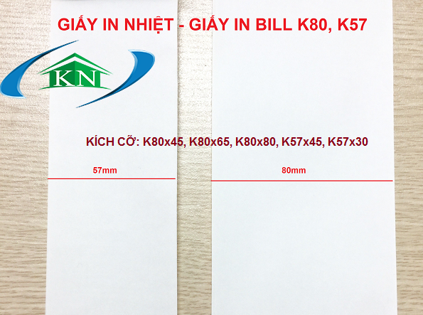 Giá giấy in nhiệt giấy in bill k80 k57 