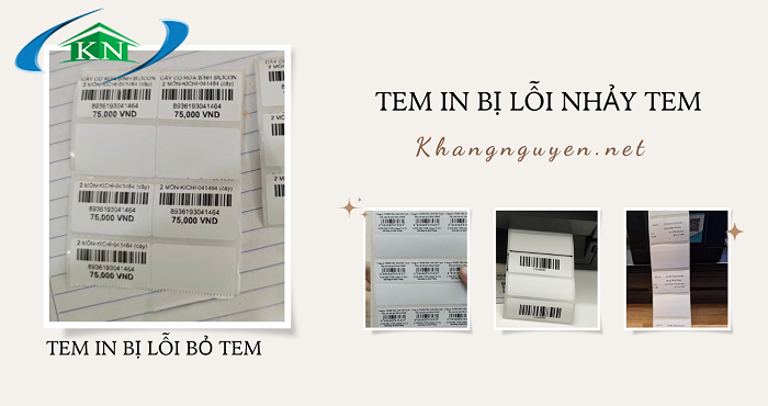 Lỗi in bị bỏ tem nhảy cách trắng máy in mã vạch