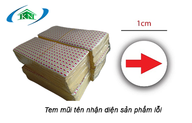 Tem mũi tên nhận diện sản phẩm lỗi ở Hà Nội