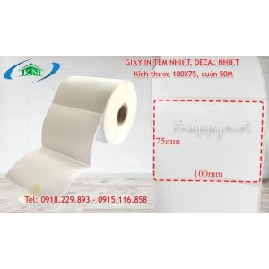 Giấy in tem decal nhiệt 100x75 mm