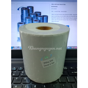 Giấy In Tem Mã Vạch Decal Xi Bạc 2 tem 50x30 mm