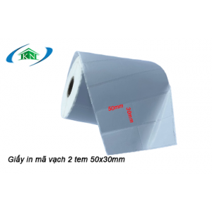 Giấy In Mã Vạch 2 Tem 50x30