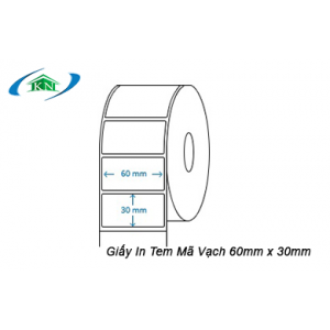 Giấy decal in mã vạch 60x40mm