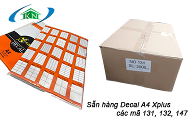  Giấy in Decal A4 Chia Tem Xplus 131 132 147