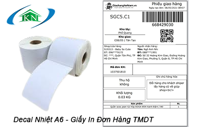 Decal nhiệt A6 dạng cuộn 350 tờ tem 