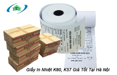 Sẵn hàng giấy in nhiệt K80, K57 tại Hà Nội giá tốt