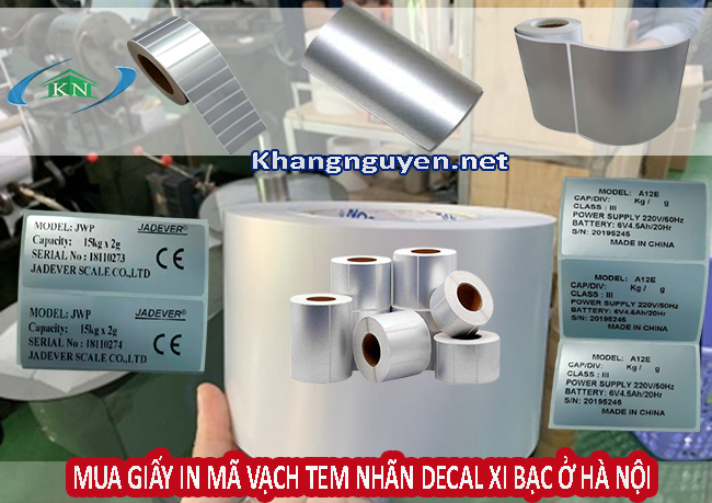 Đặt mua Giấy in mã vạch decal xi bạc ở Hà Nội  