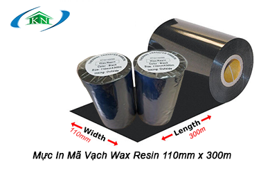 Mực In Mã Vạch Wax Resin 110mm x 300m in ấn chuyên nghiệp